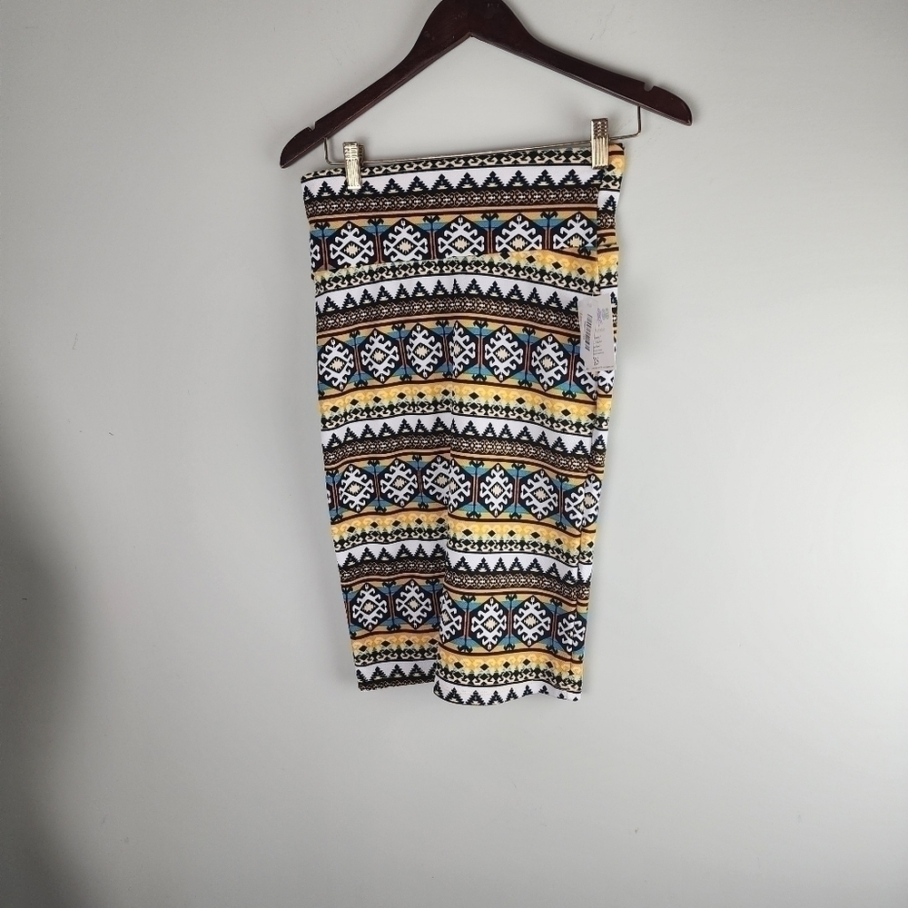 Lularoe Cassie Pencil Skirt Aztec Print Stretch Size Extra Small
